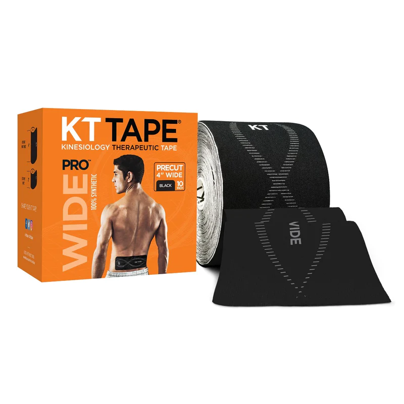 Кинезиотейп KT Tape PRO Wide 10 Strip 10“ Precut / Black
