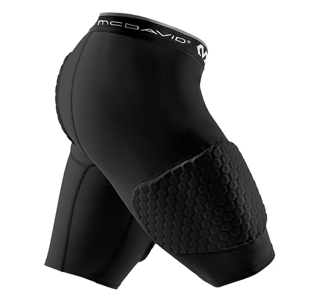 McDavid MD7993 / Шорты компрессионные с защитными накладками (HEX® 3-Pad Basketball Short) - Черный